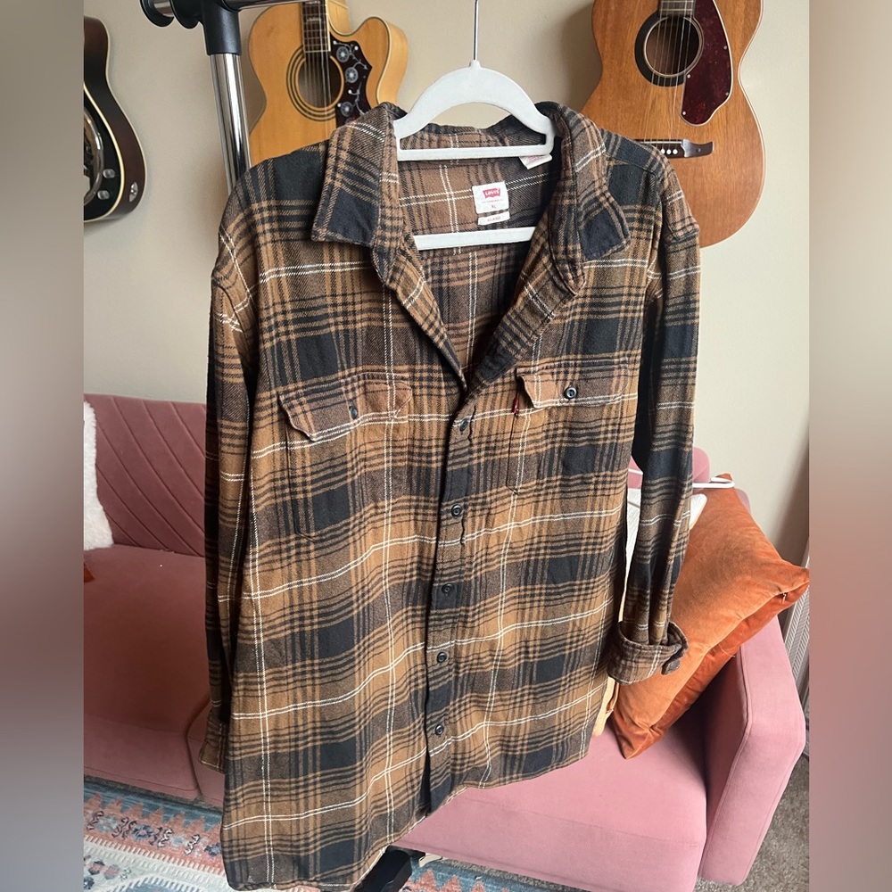 Mens Levi Oversized Flannel